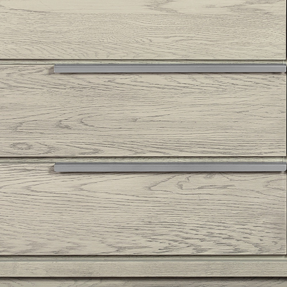 Gray Solid Wood Six Drawer Double Dresser image 6