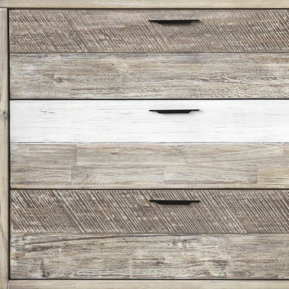 Natural And Ivory Solid Wood Six Drawer Double Dresser image 7