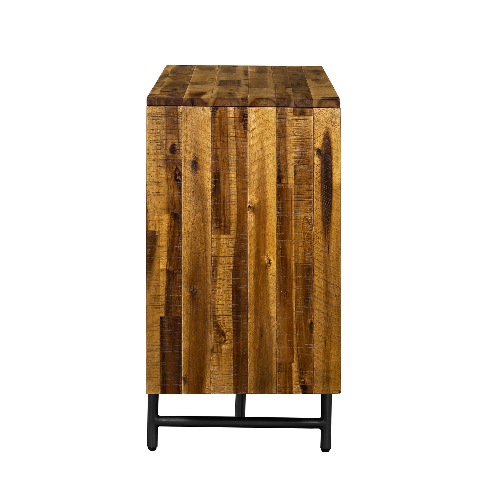 Brown and Black Solid Wood Six Drawer Double Dresser image 4