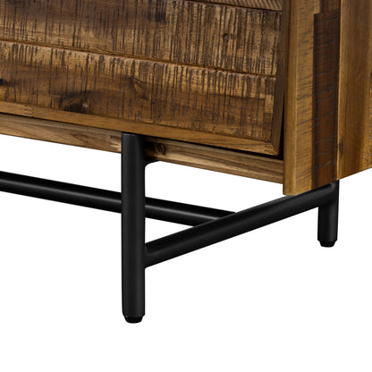 Brown and Black Solid Wood Six Drawer Double Dresser image 7