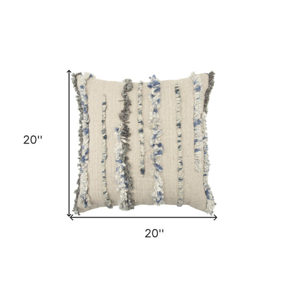 Natural 100% Cotton Striped Pillow