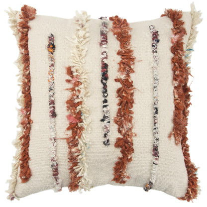 Natural 100% Wool Striped Pillow