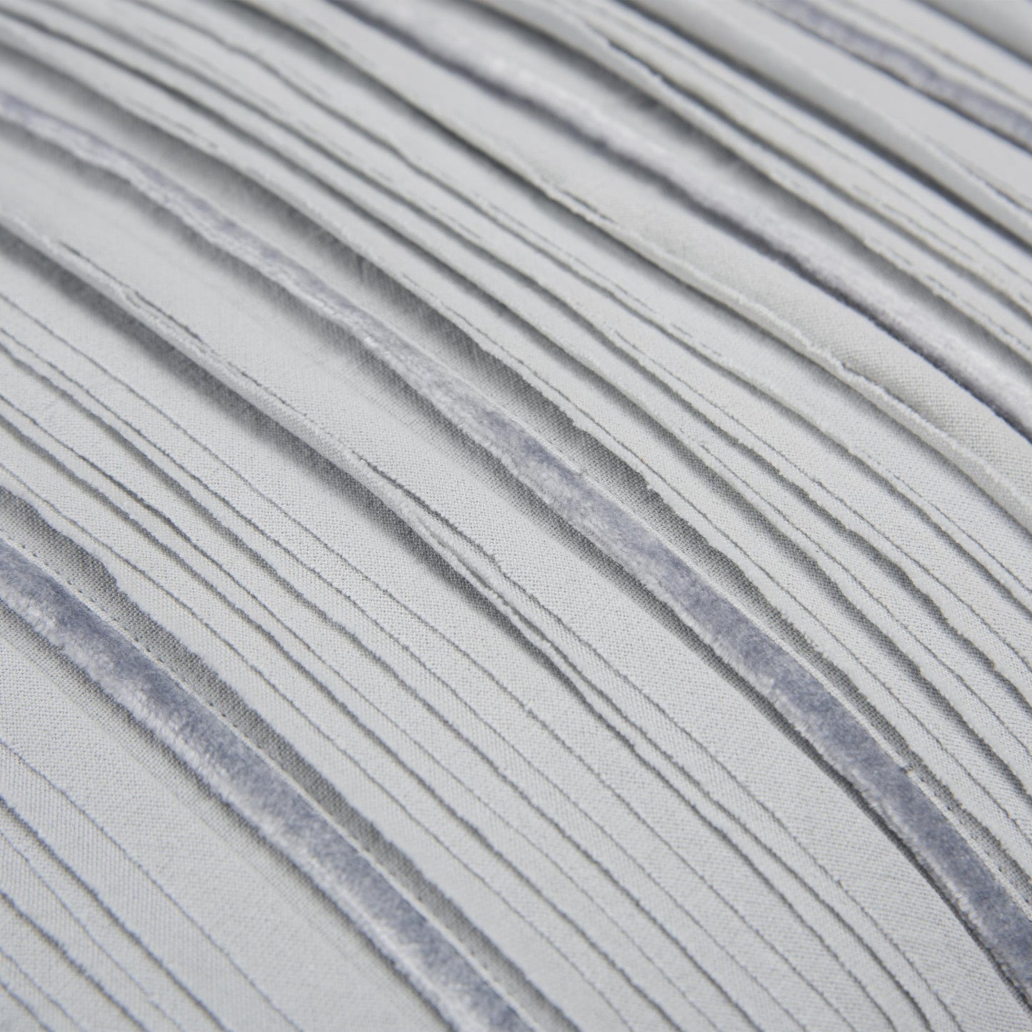 Light Blue Striped Cotton Blend Pillow