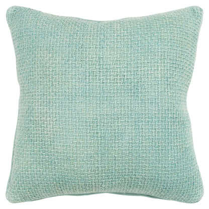 Mint Green Weave Cotton Blend Pillow