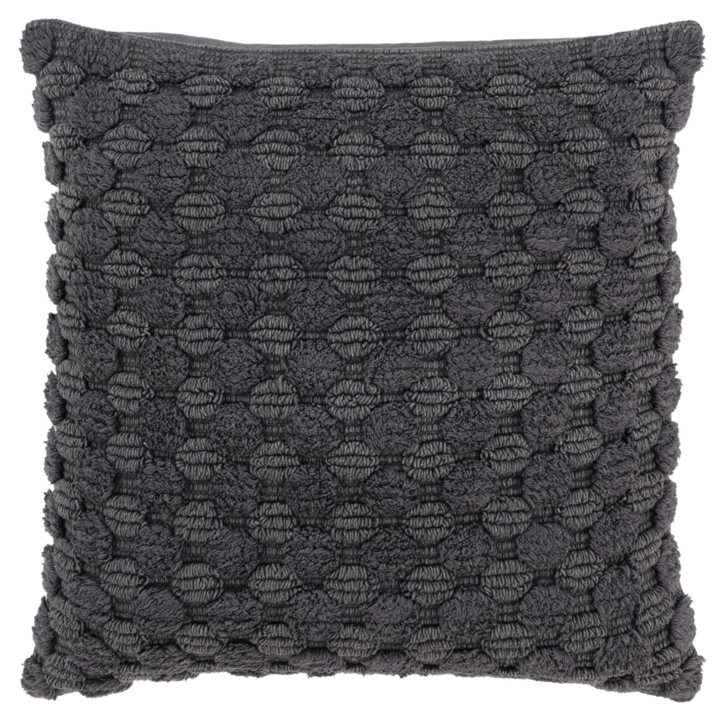 Charcoal Cotton Pillow w/ Texture