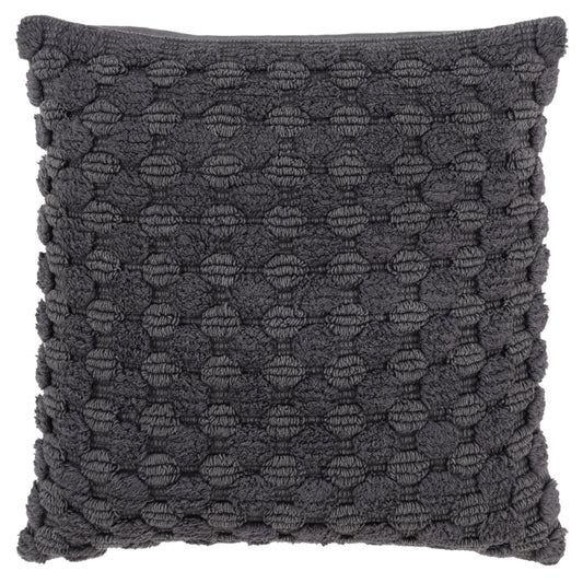 Charcoal Cotton Pillow w/ Texture