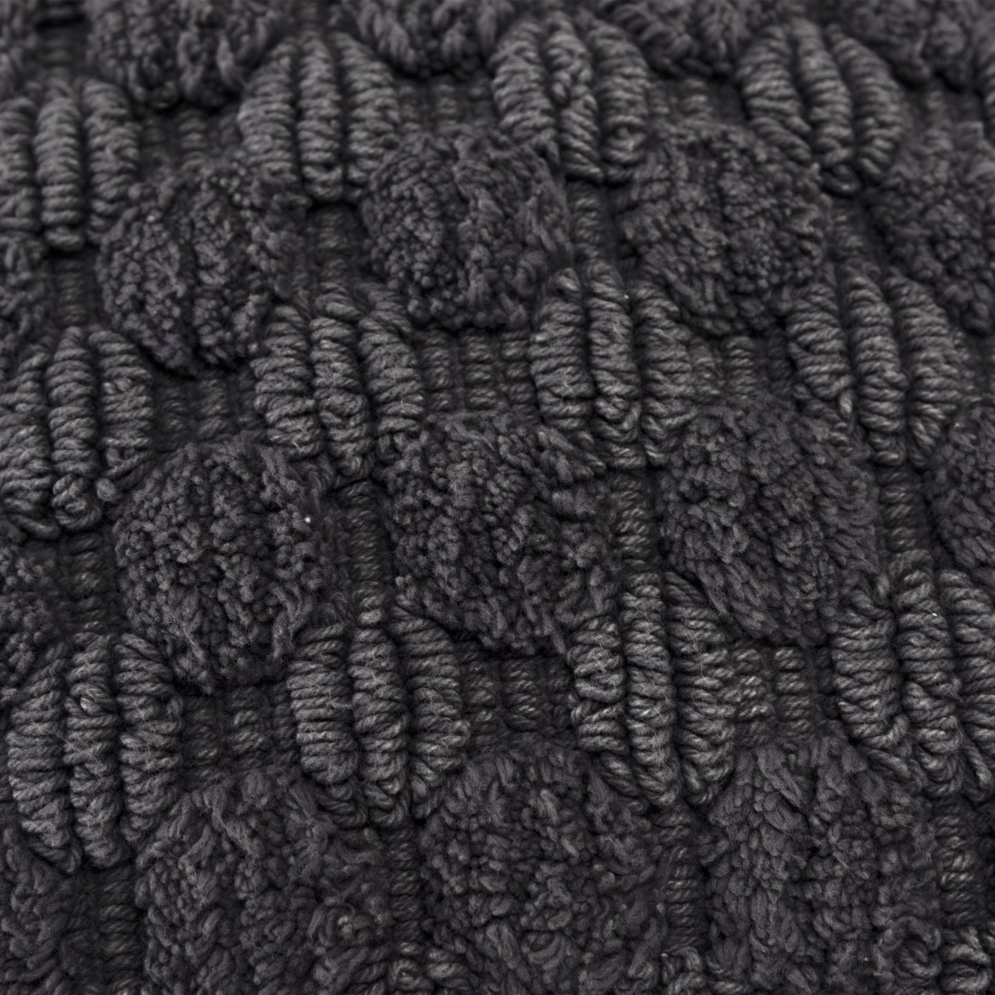 Charcoal Cotton Pillow w/ Texture