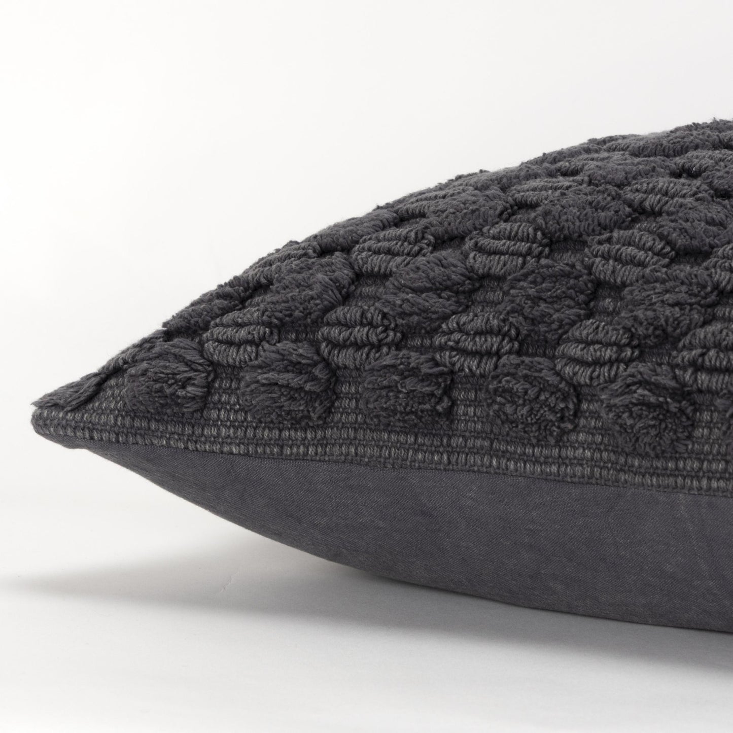 Charcoal Cotton Pillow w/ Texture