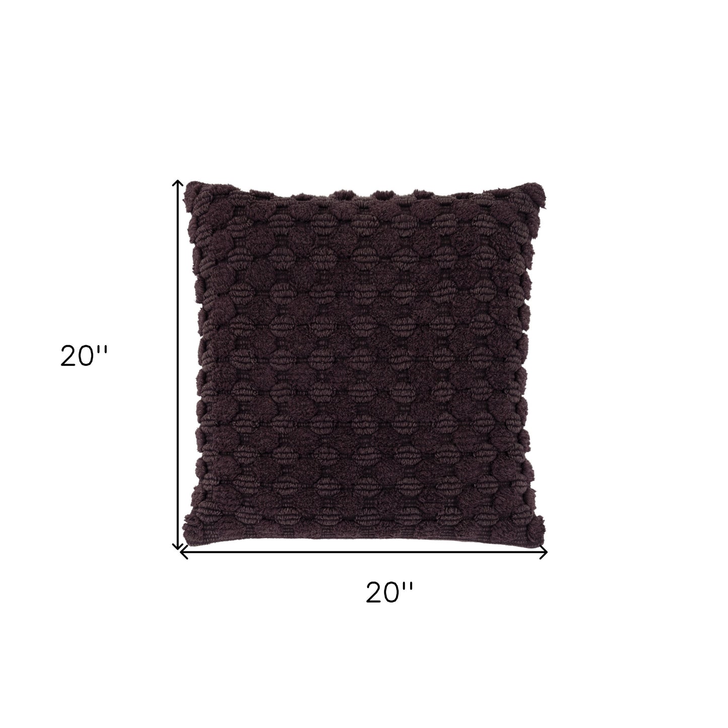 Wine Cotton Pillow w/ Texture