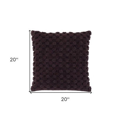Wine Cotton Pillow w/ Texture