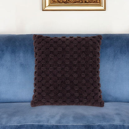 Wine Cotton Pillow w/ Texture