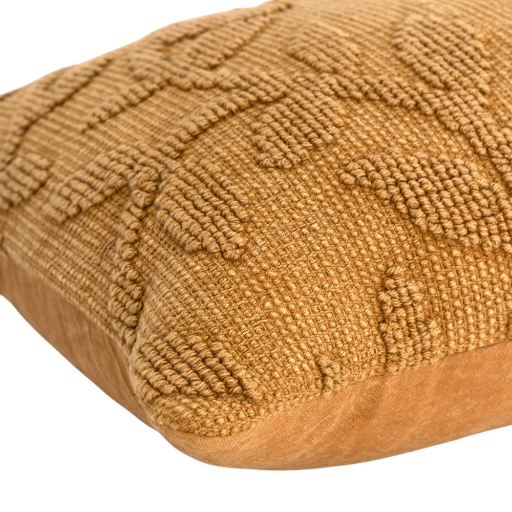 Pumpkin Botanical Cotton Pillow w/ Texture