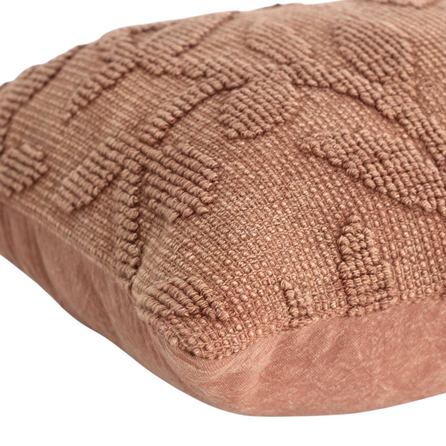 Terra Cotta Botanical Cotton Pillow w/ Texture