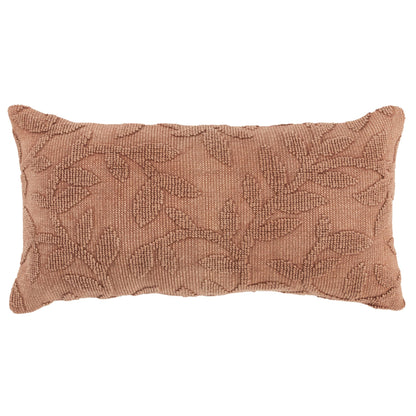 Terra Cotta Botanical Cotton Pillow w/ Texture