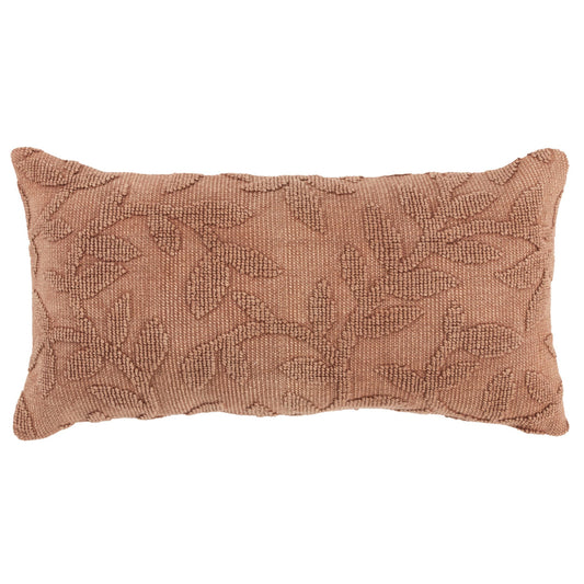 Terra Cotta Botanical Cotton Pillow w/ Texture