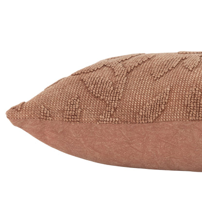 Terra Cotta Botanical Cotton Pillow w/ Texture