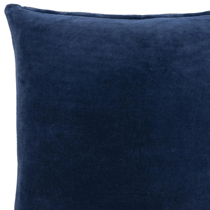 Blue Cotton Blend Pillow