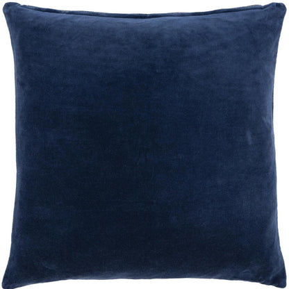 Blue Cotton Blend Pillow