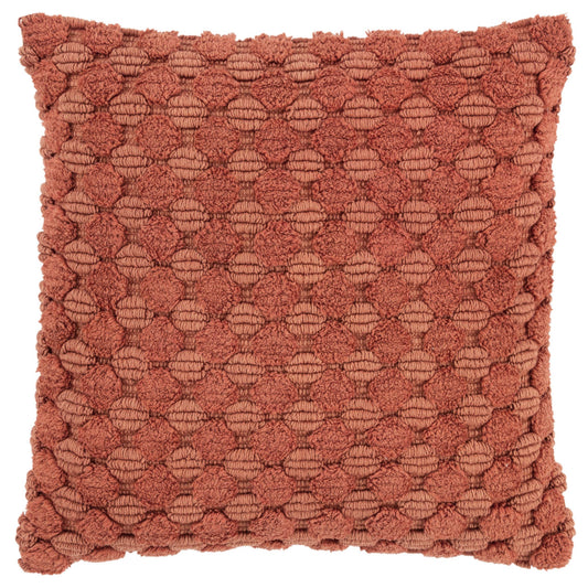 Terra Cotta Cotton Pillow w/ Texture