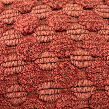 Terra Cotta Cotton Pillow w/ Texture