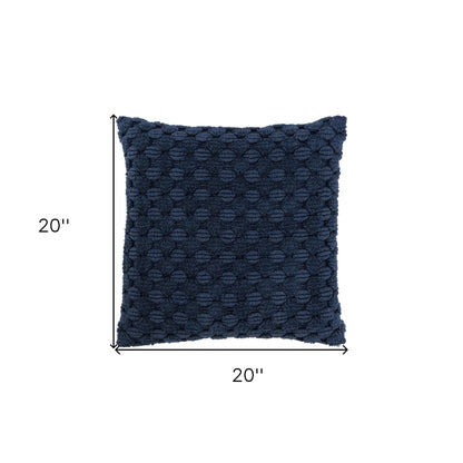 Blue Cotton Pillow w/ Texture