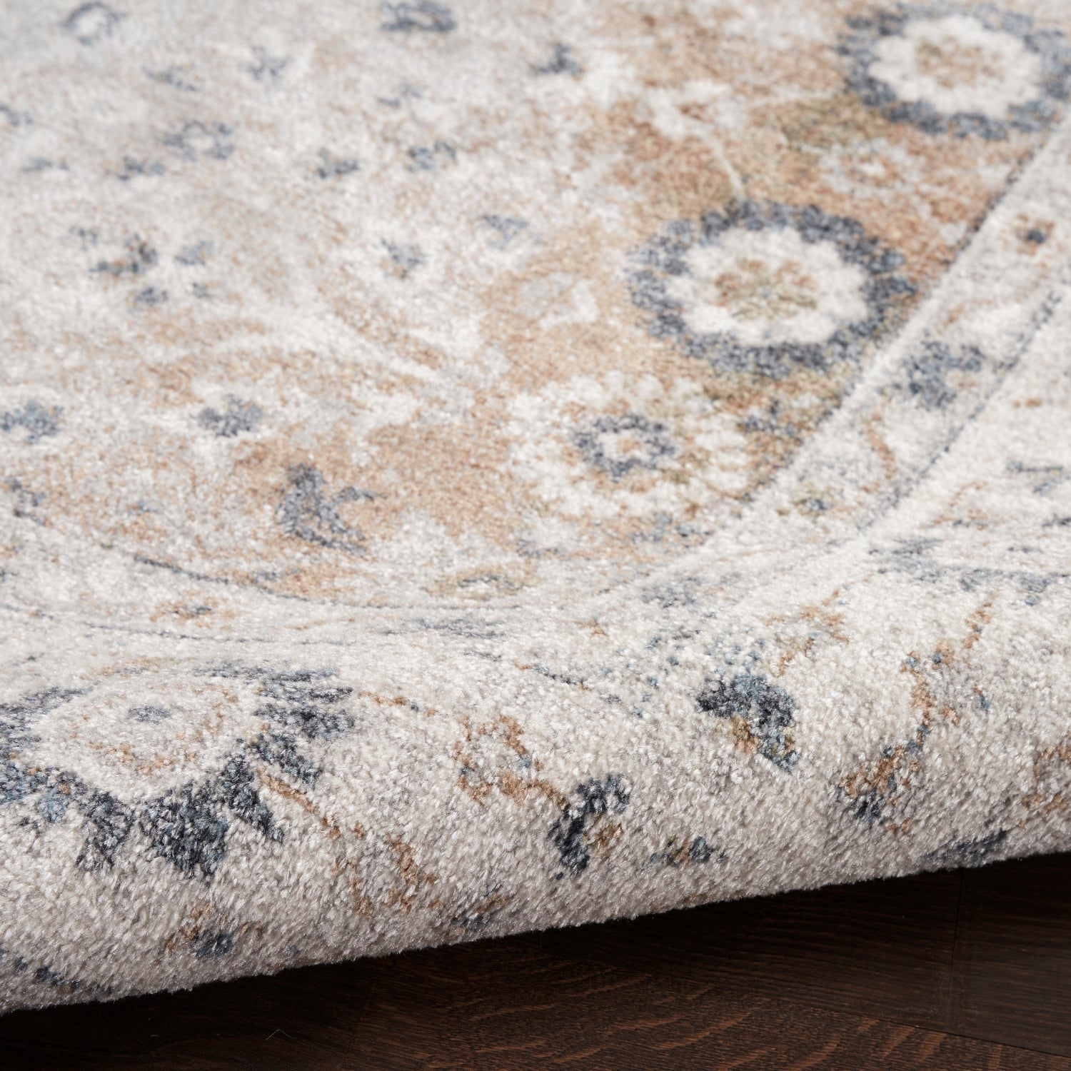 Nourison Astra Silver & Taupe Pet Friendly Machine Washable Rug - Texture