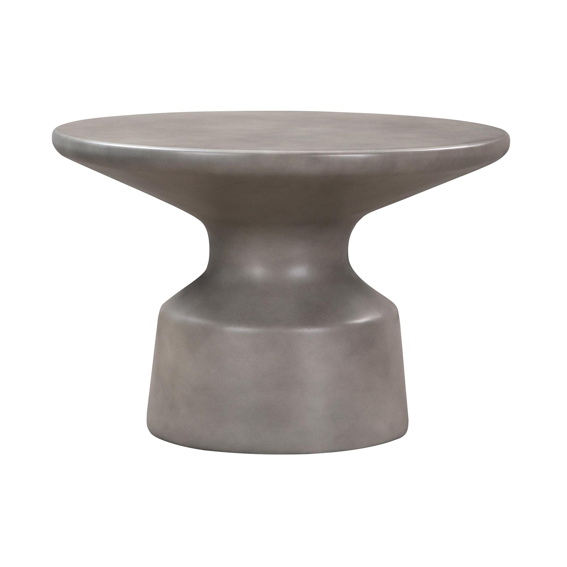 Gray Concrete Round Coffee Table image 2