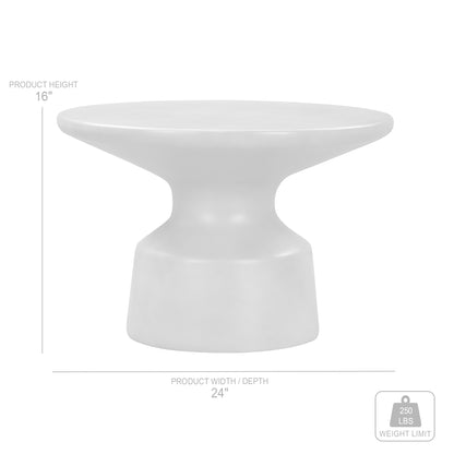 Gray Concrete Round Coffee Table