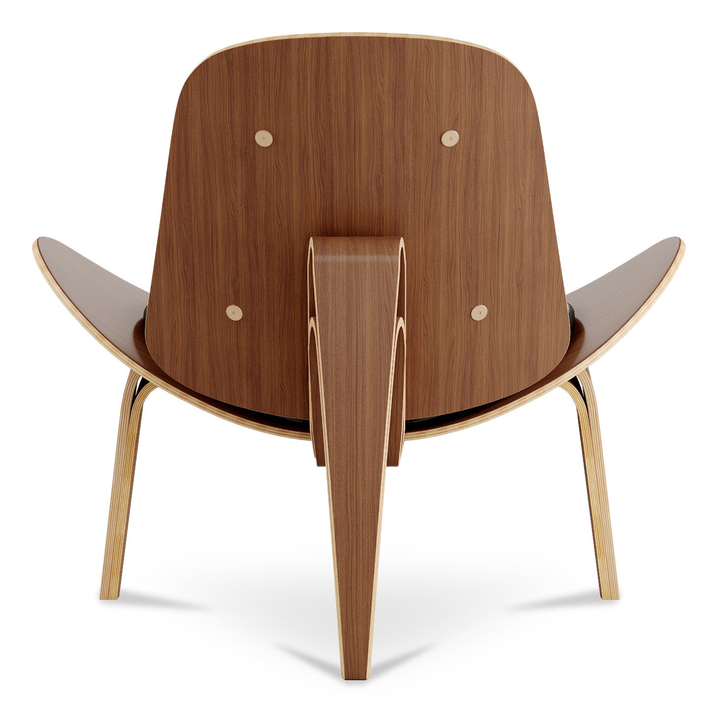 Black & Brown Genuine Leather Lounge Chair