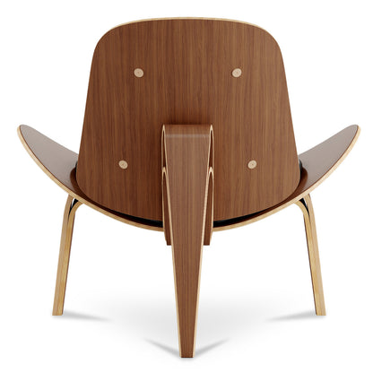 Black & Brown Genuine Leather Lounge Chair