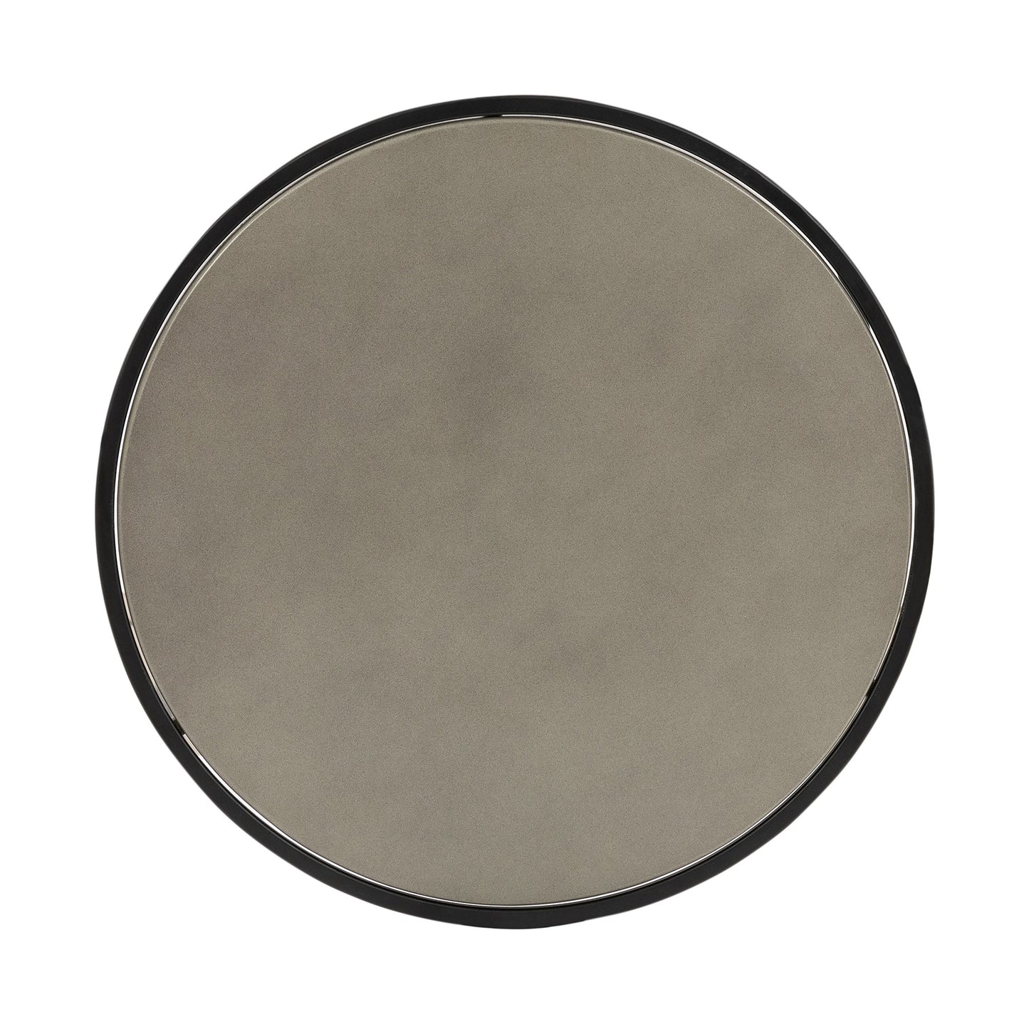 Set of 2 32" Gray & Black Concrete & Metal Round Nested Coffee Tables image 3