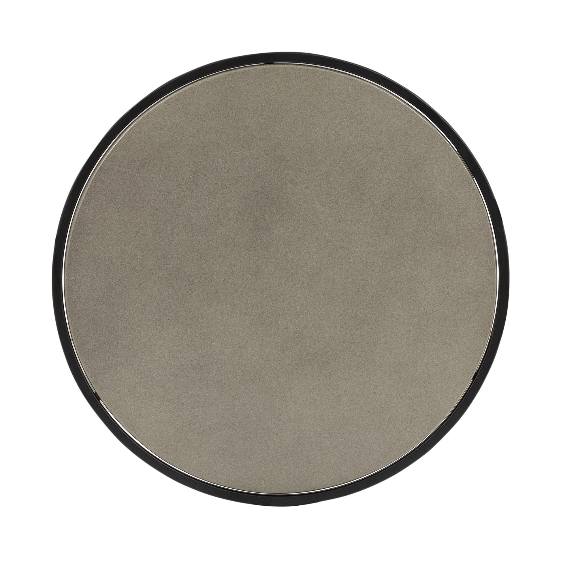 Set of 2 32" Gray & Black Concrete & Metal Round Nested Coffee Tables image 3