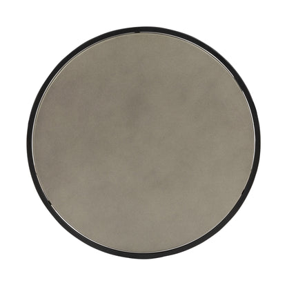 Set of 2 32" Gray & Black Concrete & Metal Round Nested Coffee Tables image 3