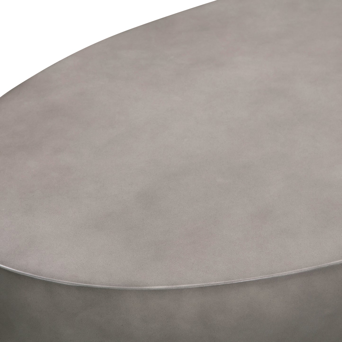 Gray & Brass Concrete & Brass Oval Coffee Table