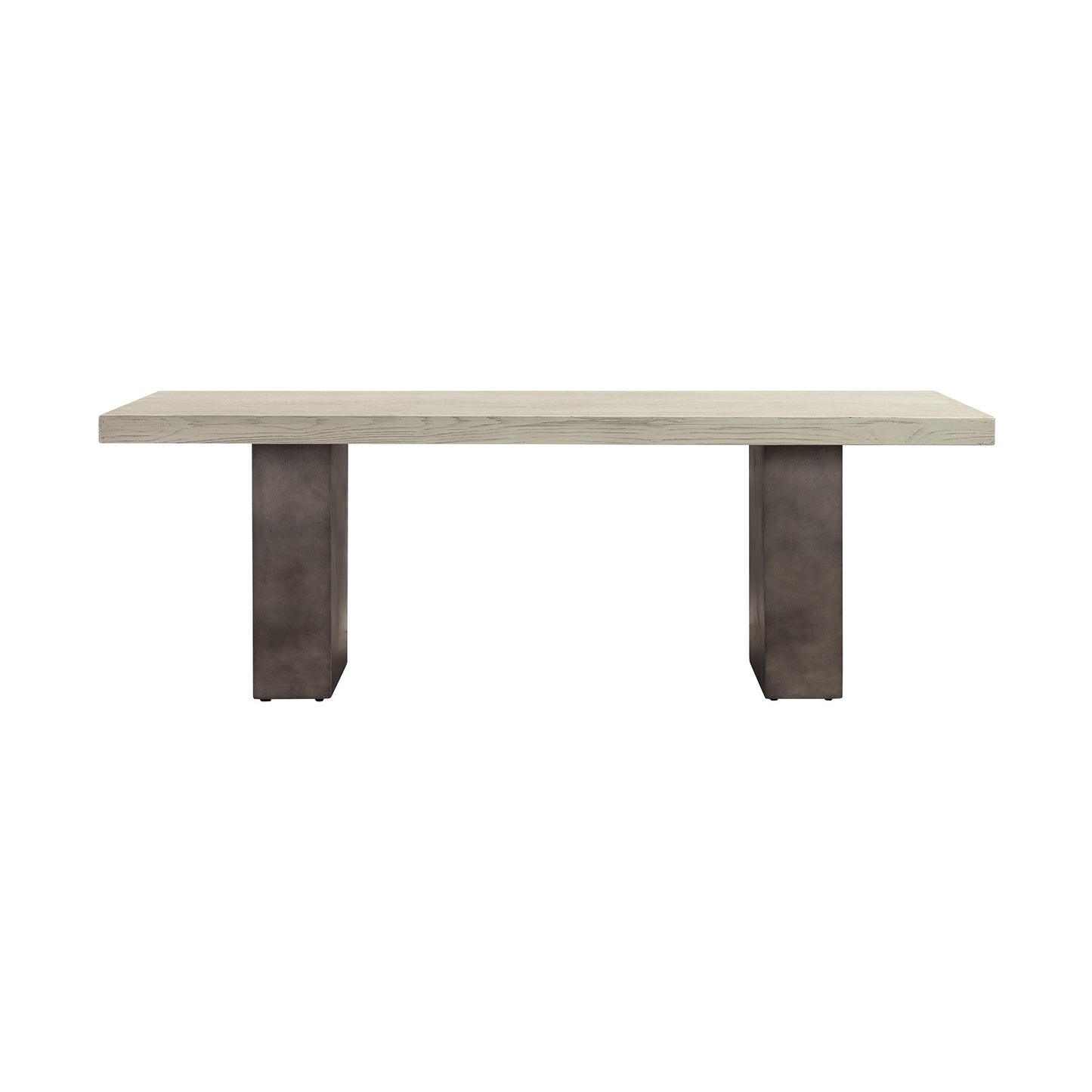Gray & Dark Gray Solid Wood & Concrete Coffee Table