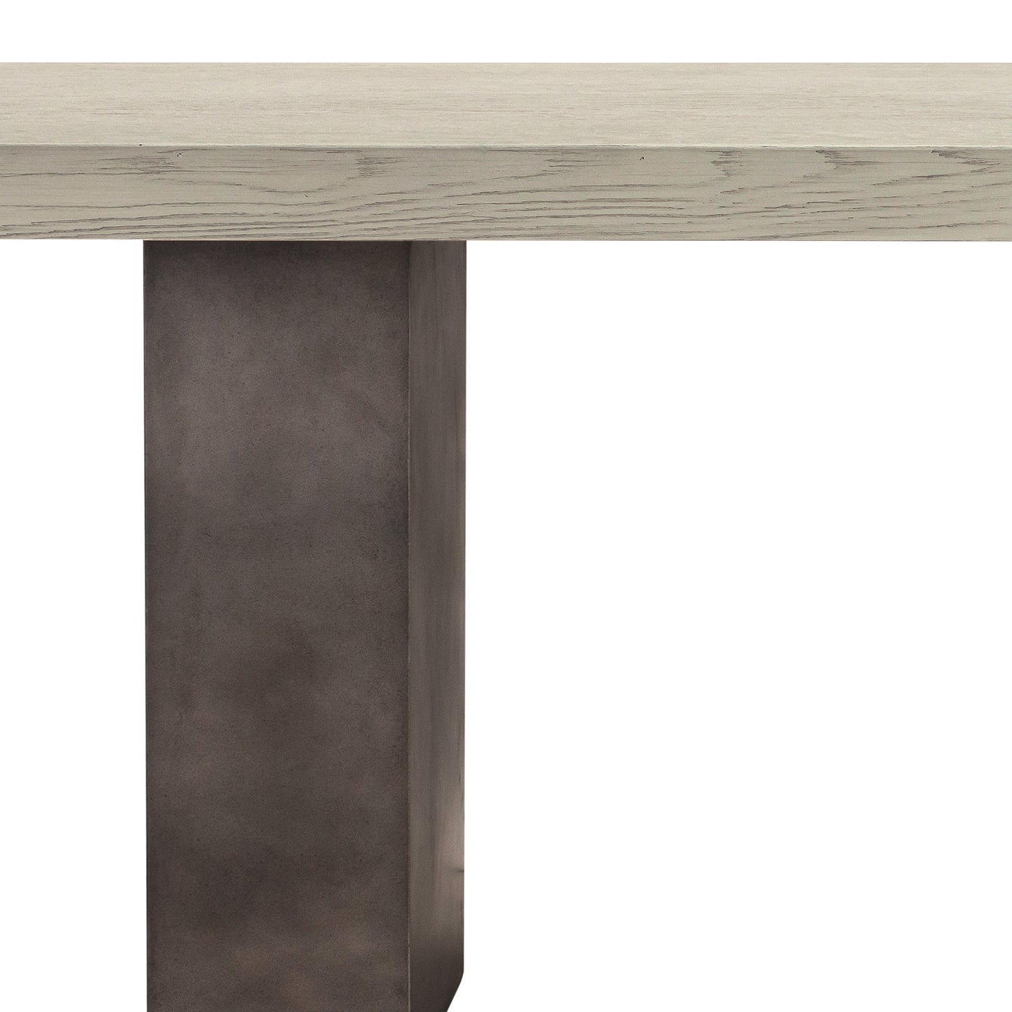 Gray & Dark Gray Solid Wood & Concrete Coffee Table