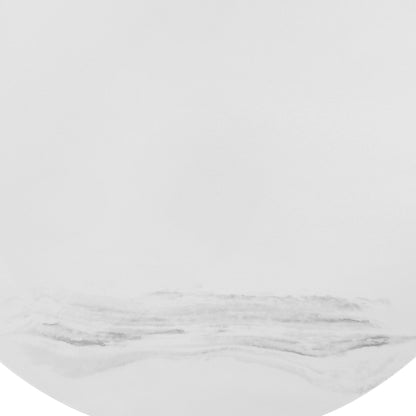White & Black Genuine Marble & Metal Round Coffee Table