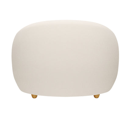 White & Natural Boucle Arm Chair
