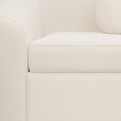 White & Natural Boucle Arm Chair