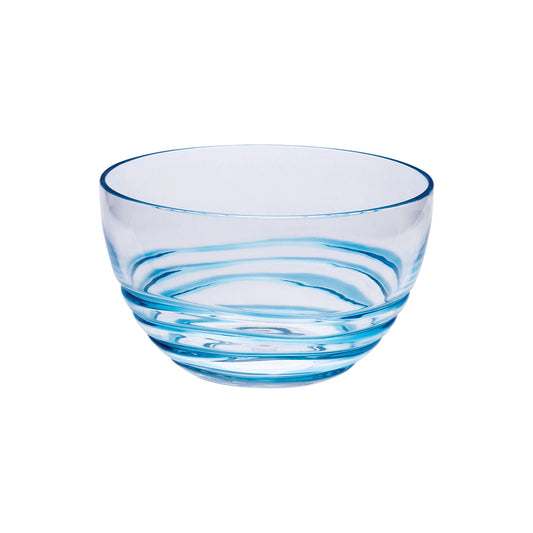 Clear and Blue 4-Piece Swirl Acrylic Set of 4 Bowl Set