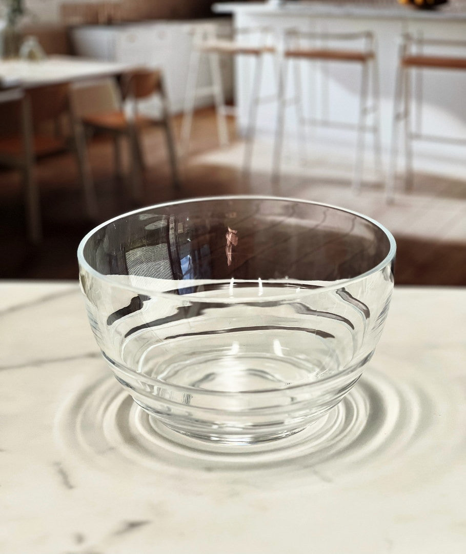 Clear 4-Piece Round Swirl Acrylic Set of 4 Bowl Set