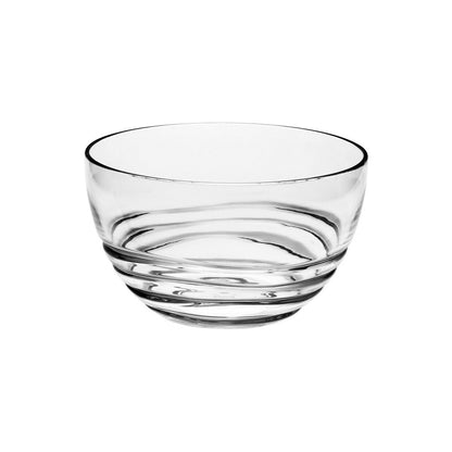 Clear 4-Piece Round Swirl Acrylic Set of 4 Bowl Set