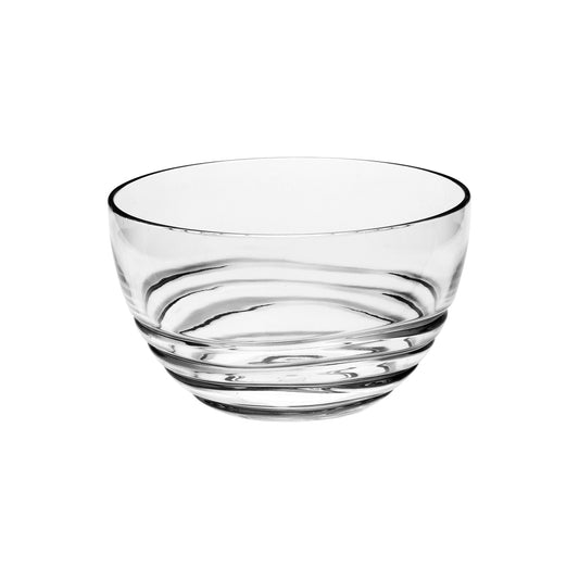 Clear 4-Piece Round Swirl Acrylic Set of 4 Bowl Set