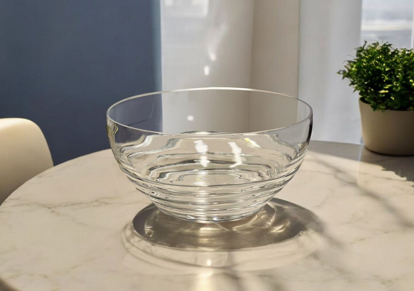 Clear Acrylic Round Salad Bowl