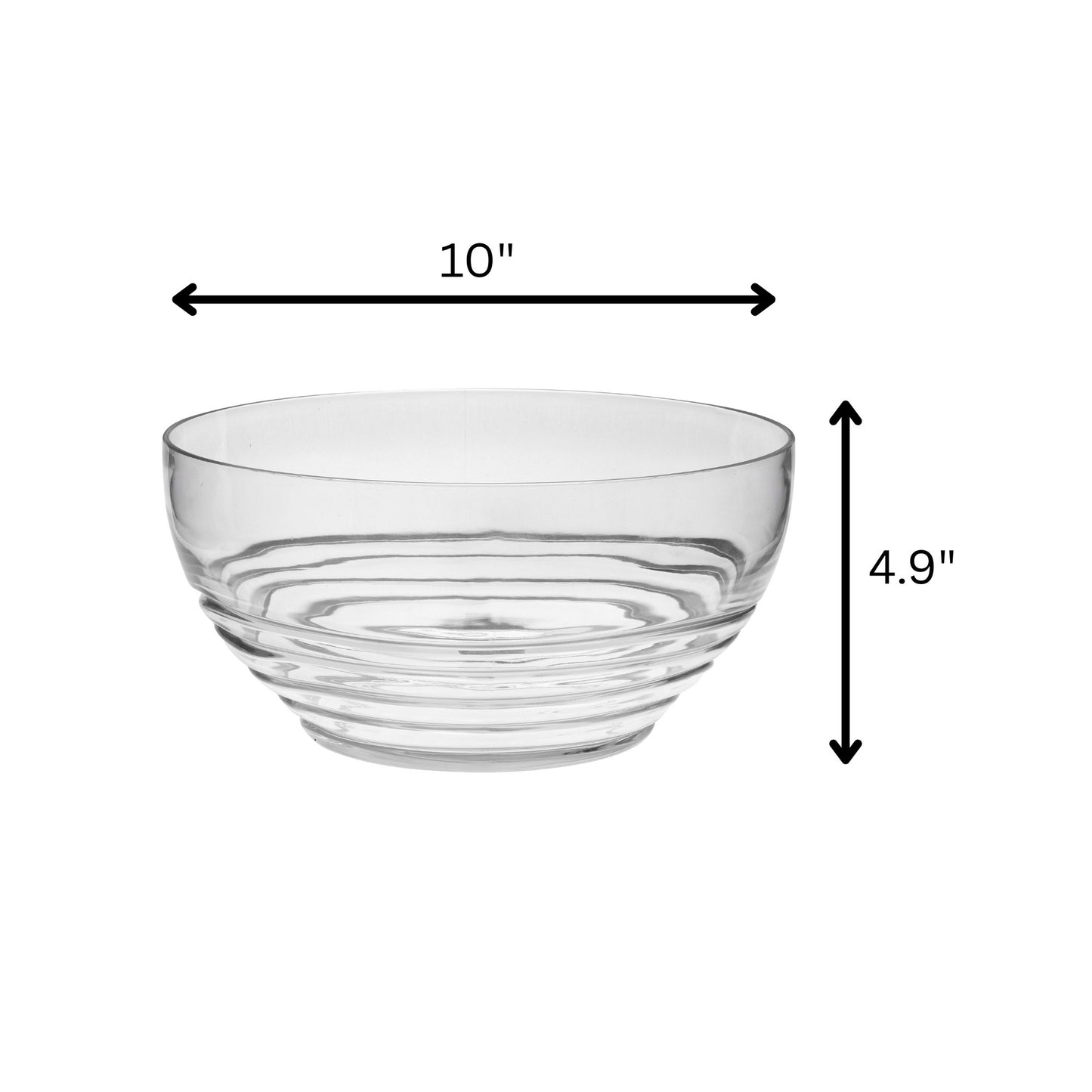 Clear Acrylic Round Salad Bowl