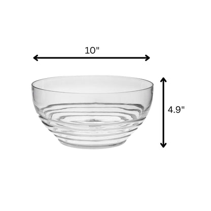 Clear Acrylic Round Salad Bowl