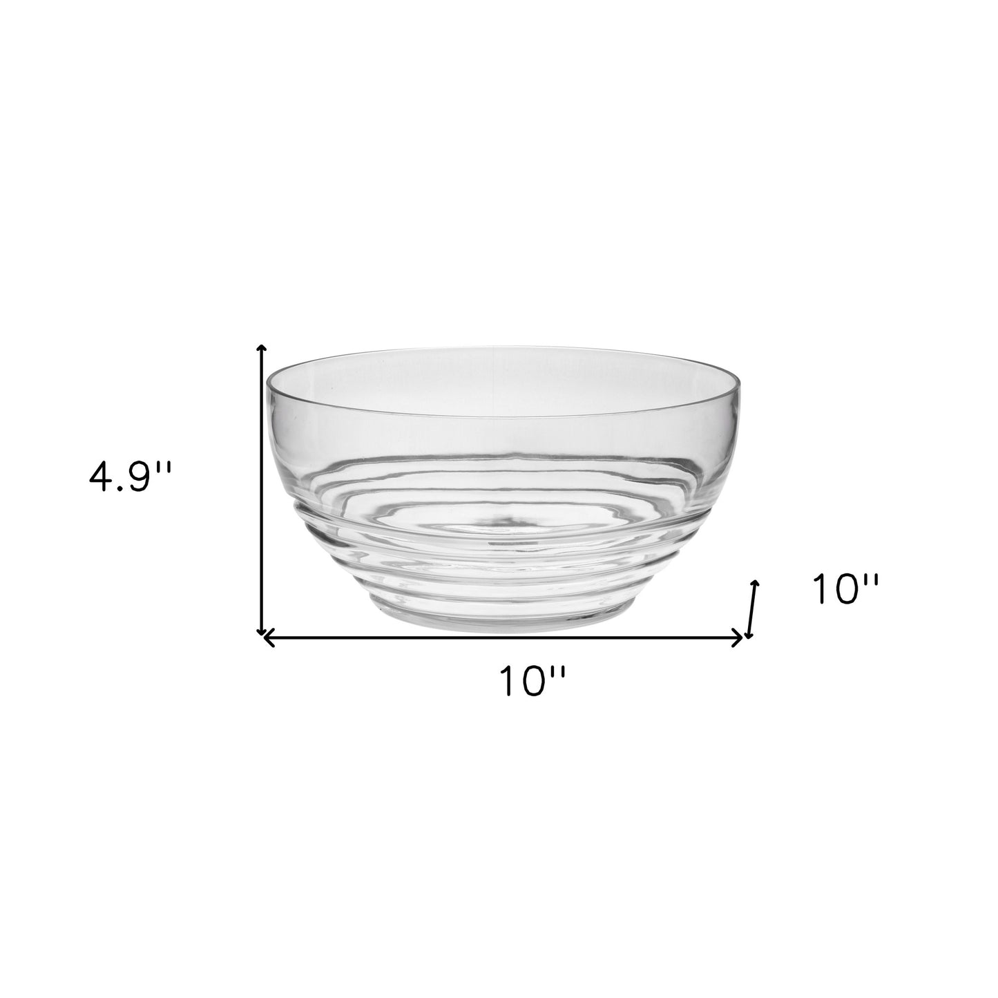 Clear Acrylic Round Salad Bowl
