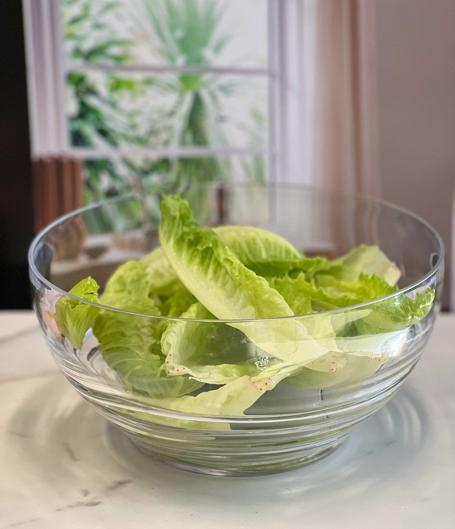 Clear Acrylic Round Salad Bowl