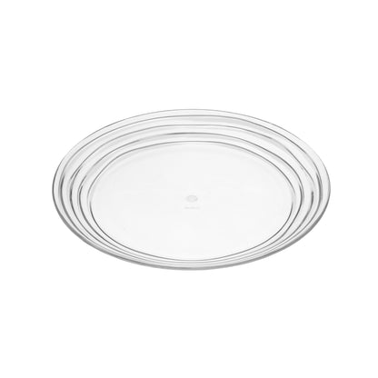 Clear 4-Piece Round Swirl Acrylic Set of 4 Salad Plate Set