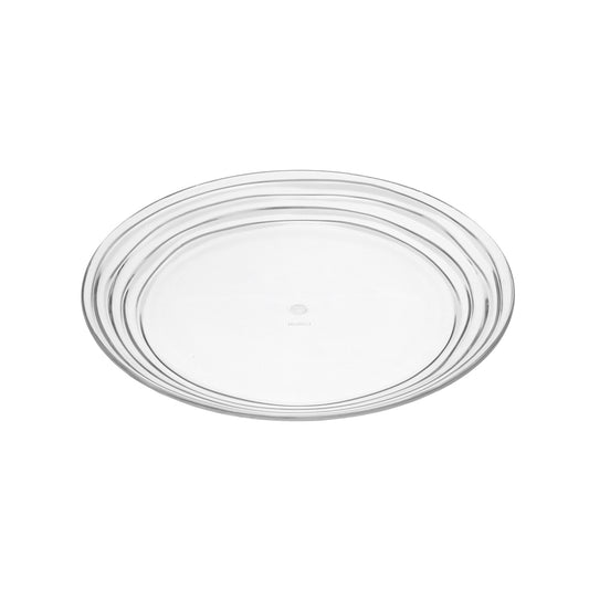 Clear 4-Piece Round Swirl Acrylic Set of 4 Salad Plate Set